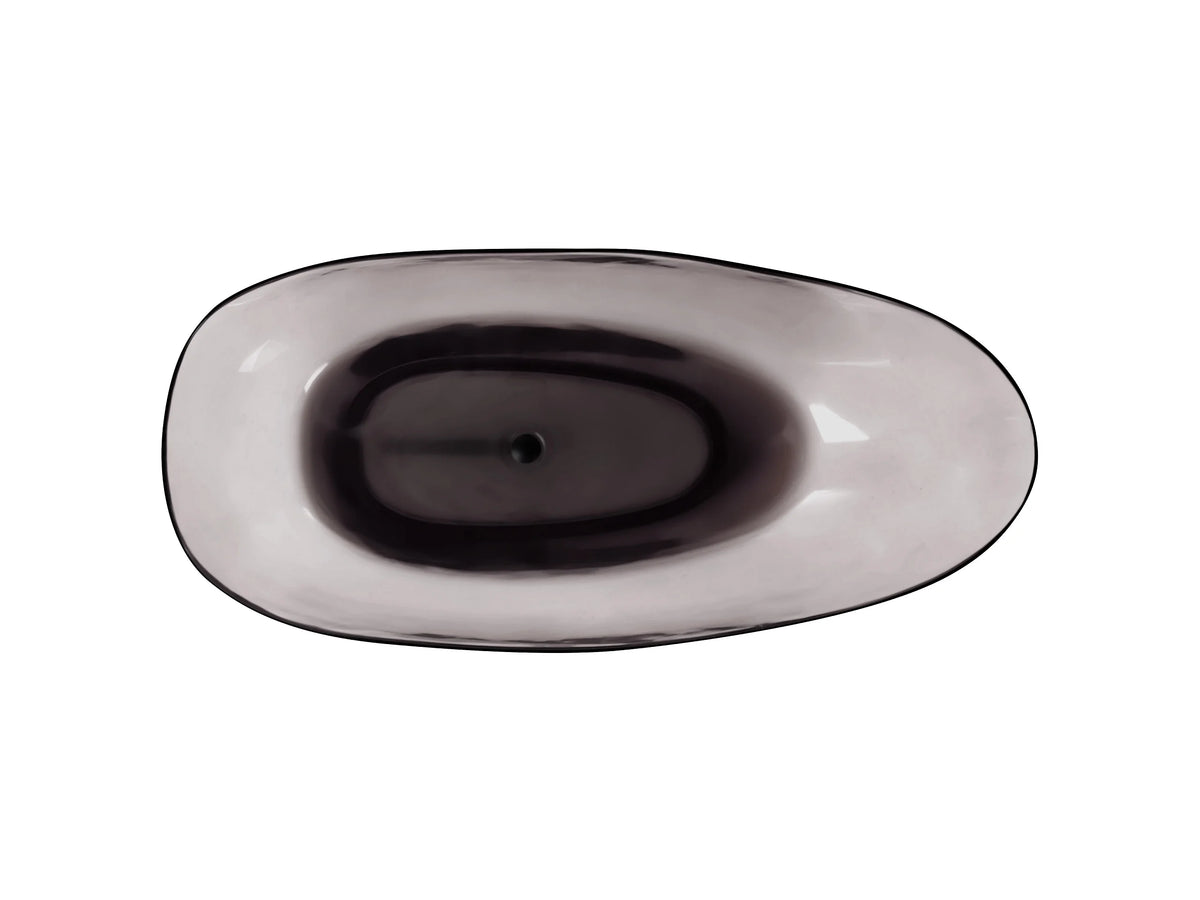 Baignoire Îlot 169x78 Résine Minérale Noir - BLANCARENA - vue 7