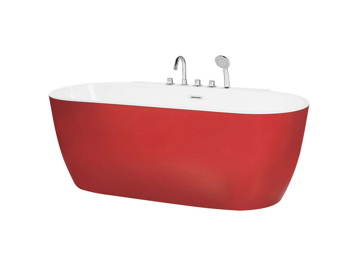 Baignoire Îlot 170x80 Acrylique Rouge - ROTSO - vue 6