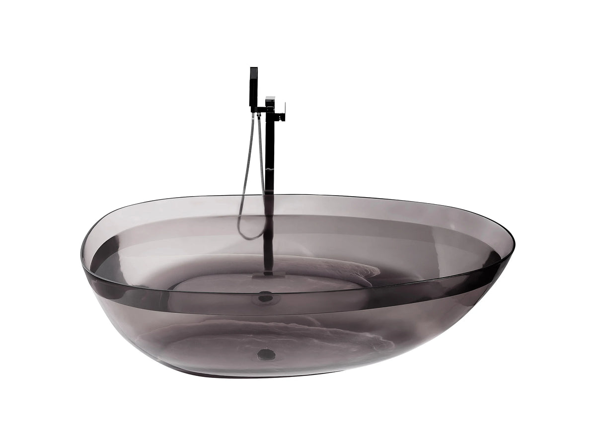 Baignoire Îlot 169x78 Résine Minérale Noir - BLANCARENA - vue 4