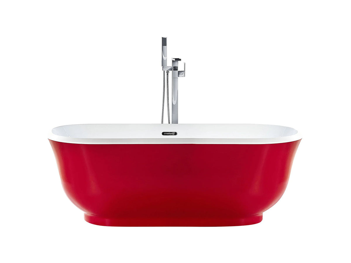 Baignoire Îlot 170x77 Acrylique Rouge - TESORO - vue 6